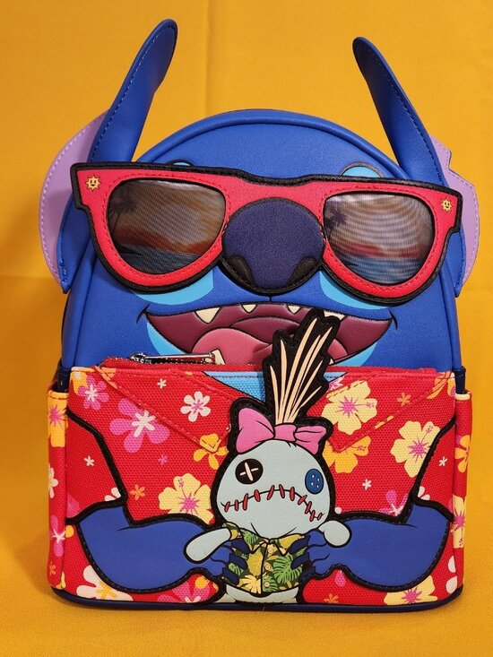 Loungefly Disney Lilo and Stitch Vacation SDCC Limited Edition Mini Backpack NEW